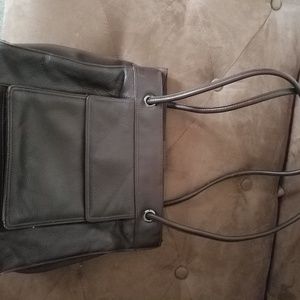 Brown leather purse